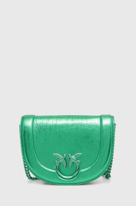 Pinko poseta de piele culoarea verde, 101510 A1JG