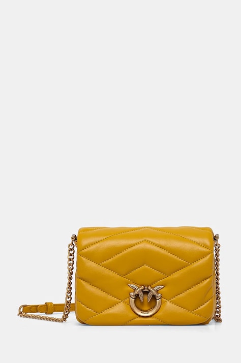 Pinko poseta de piele culoarea galben