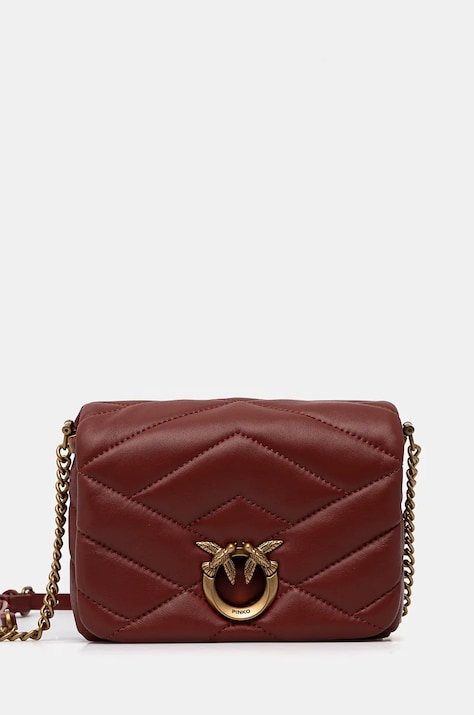 Pinko poseta de piele culoarea maro