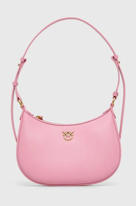 Kožená kabelka Pinko ružová farba, 102790.A0F1