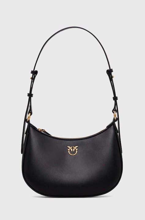 Pinko poseta de piele culoarea negru