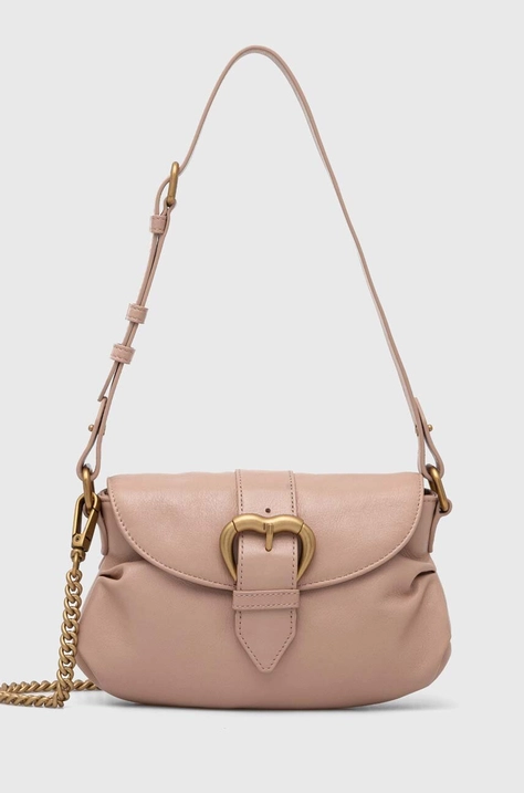 Pinko borsa a mano in pelle colore rosa 102802 A1MI