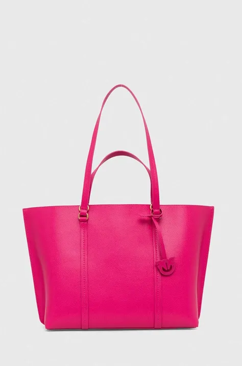Kožená kabelka Pinko růžová barva, 102832.A1LF