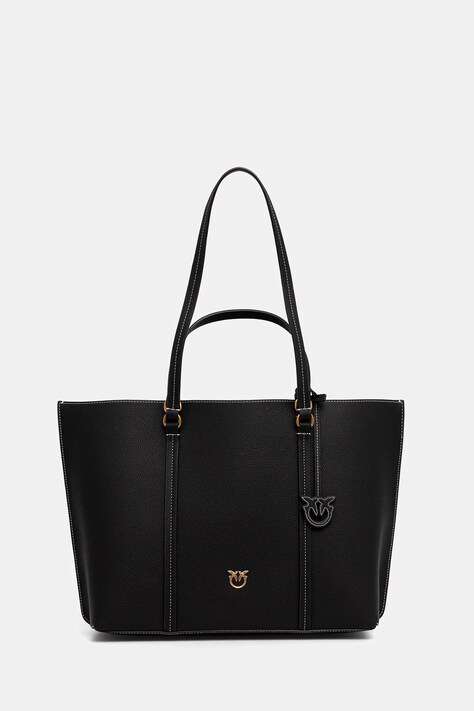 Pinko poseta de piele culoarea negru, 102832 A1LF