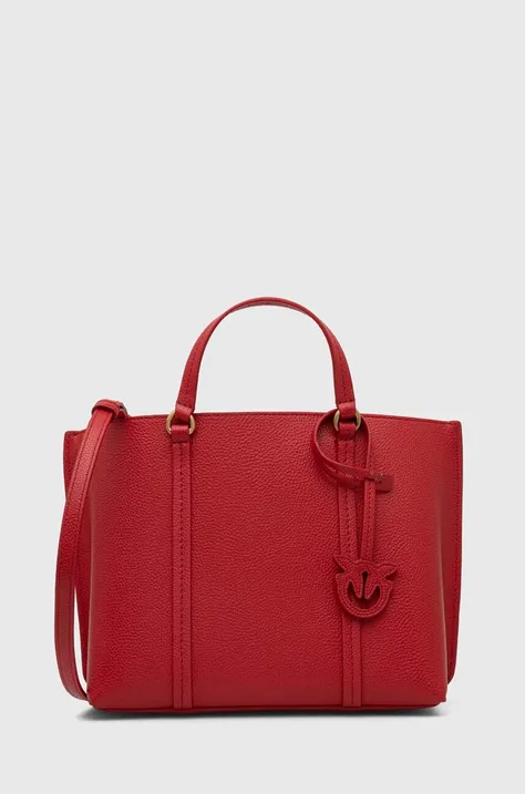 Кожаная сумочка Pinko цвет красный