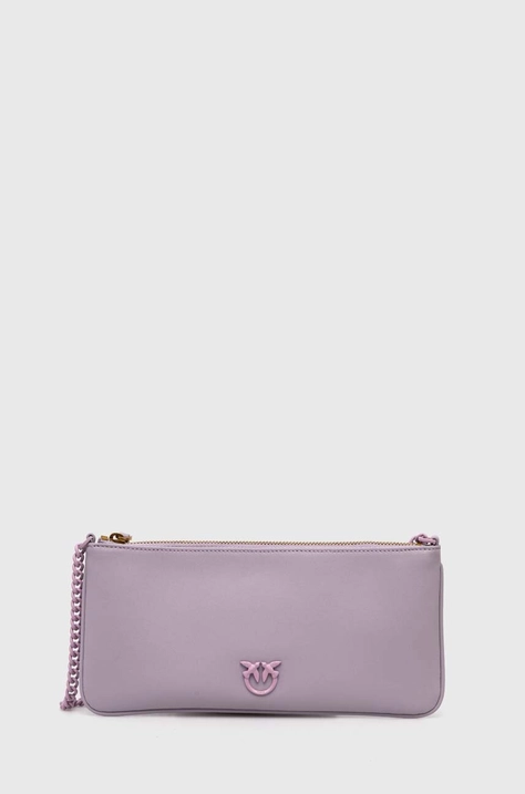 Pinko poseta de piele culoarea violet, 102747 A1KM