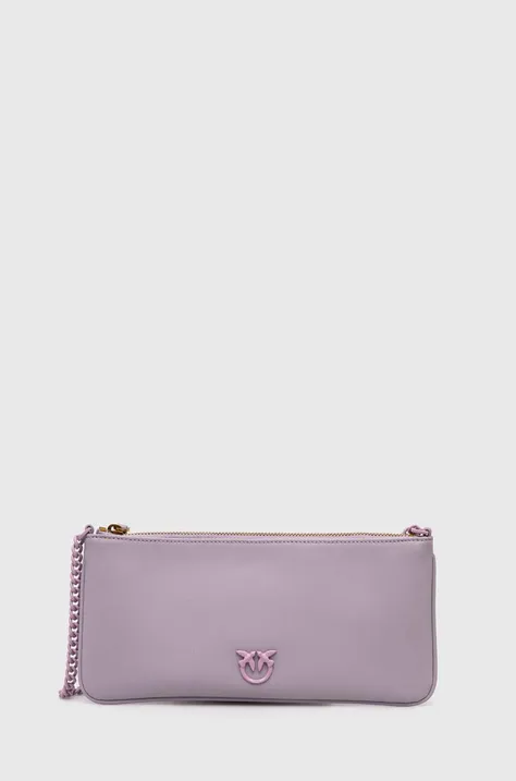 Кожаная сумочка Pinko цвет фиолетовый 102747 A1KM