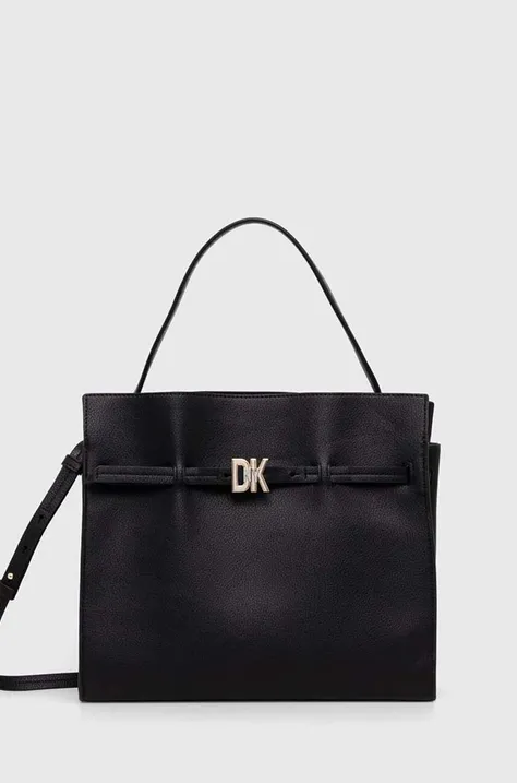 Usnjena torbica Dkny črna barva, R41EKB92