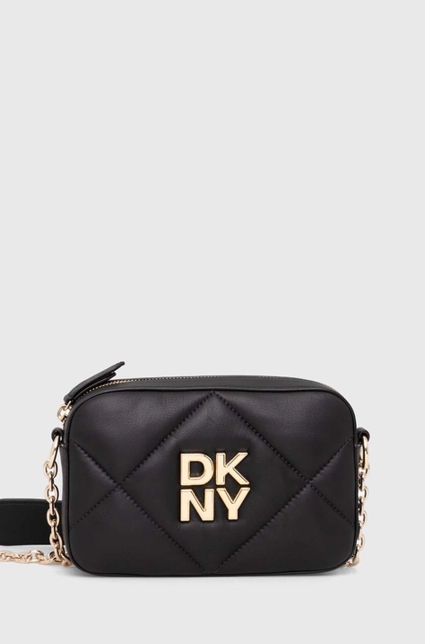 Шкіряна сумочка Dkny колір чорний