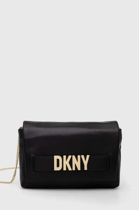 Шкіряна сумочка Dkny колір чорний