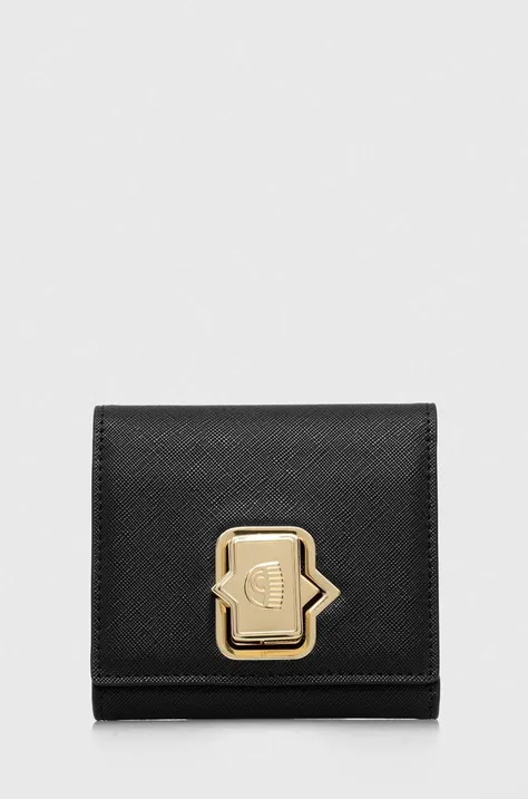 Peňaženka Chiara Ferragni EYELIKE dámsky, čierna farba, 76SB5PF3