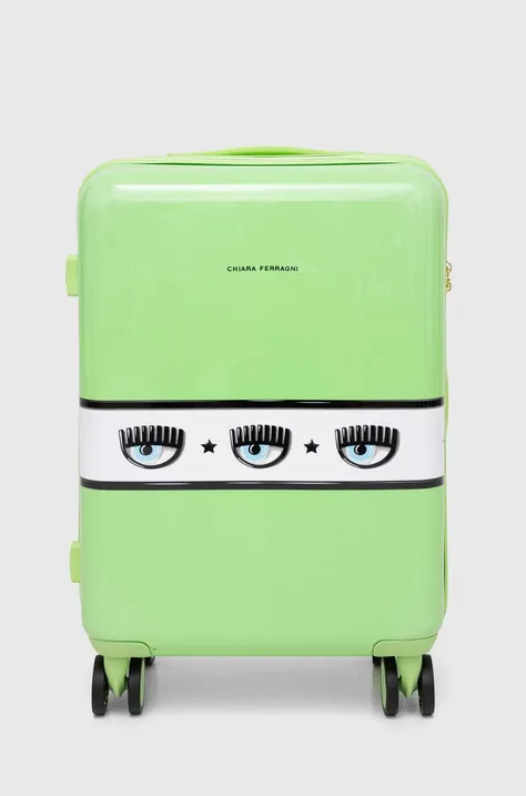 Chiara Ferragni valigia colore verde