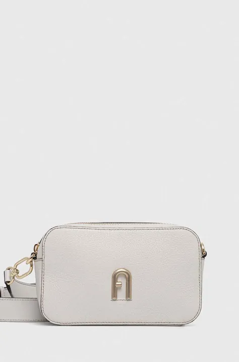 Кожаная сумочка Furla цвет серый
