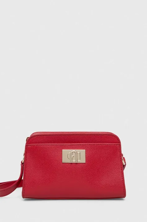 Usnjena torbica Furla 1927 rdeča barva