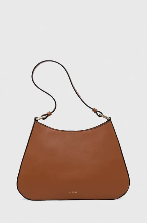 Шкіряна сумочка Alohas колір коричневий