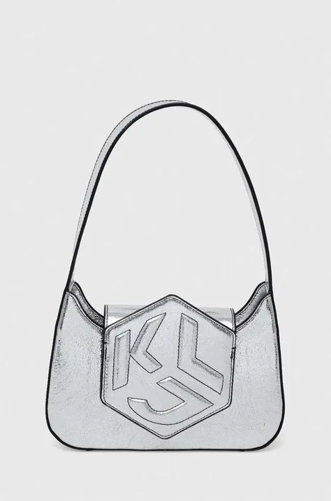 Torbica Karl Lagerfeld Jeans srebrna barva