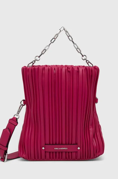 Τσάντα Karl Lagerfeld χρώμα: ροζ