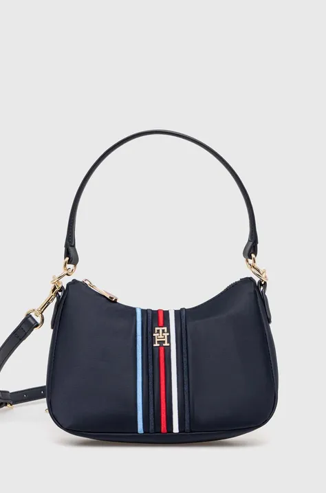 Kabelka Tommy Hilfiger tmavomodrá farba,AW0AW16780