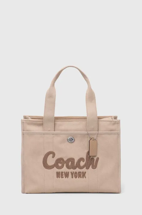 Coach torebka kolor beżowy