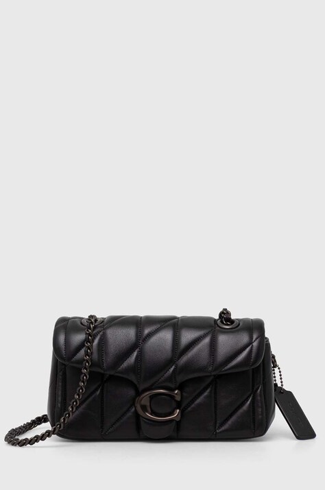 Coach leather handbag Tabby black color