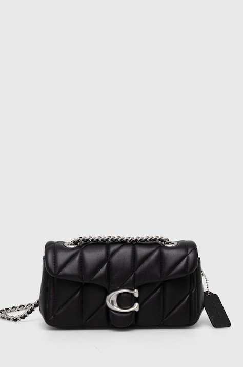 Coach leather handbag Tabby black color