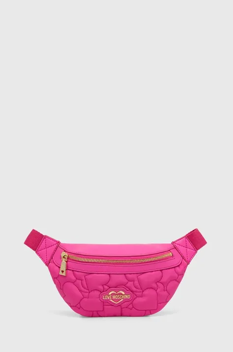 Τσάντα φάκελος Love Moschino χρώμα: ροζ