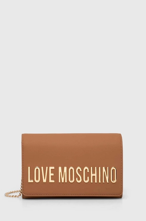 Kabelka Love Moschino hnedá farba