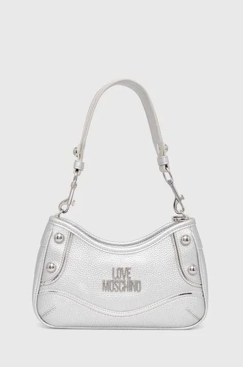 Τσάντα Love Moschino χρώμα: ασημί