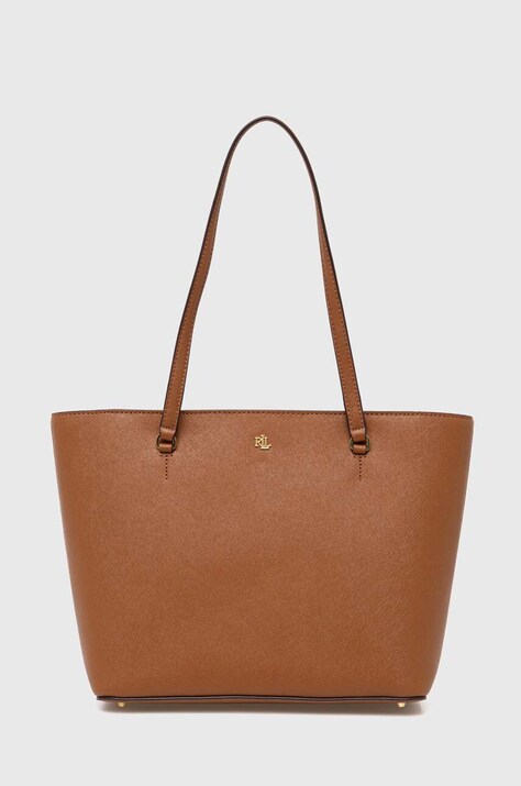 Lauren Ralph Lauren poseta de piele culoarea bej, 431924351