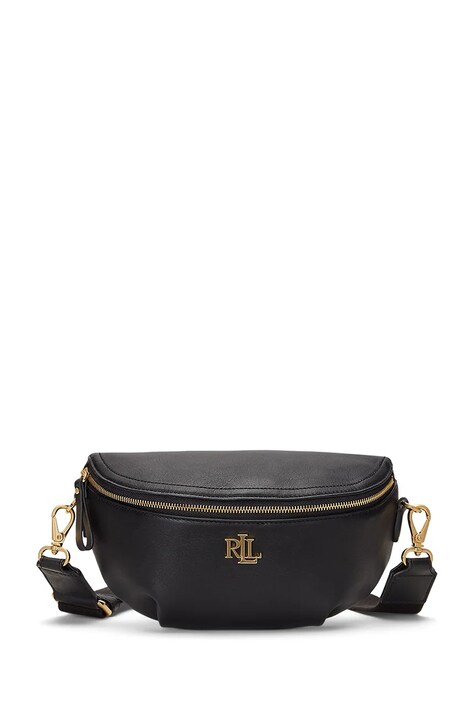 Lauren Ralph poșetă de piele culoarea negru 431934832