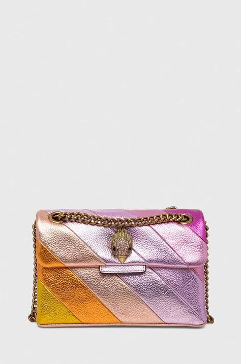 Δερμάτινη τσάντα Kurt Geiger London χρώμα: ροζ