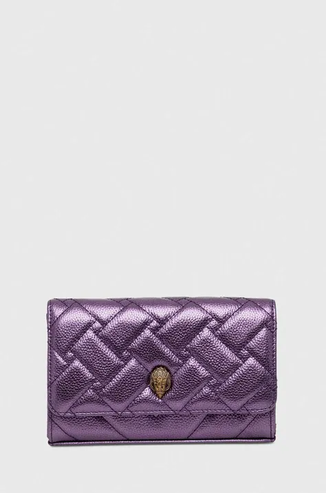 Кожаная сумка Kurt Geiger London цвет фиолетовый