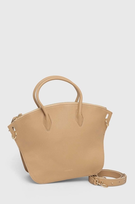 Coccinelle borsa a mano in pelle colore beige