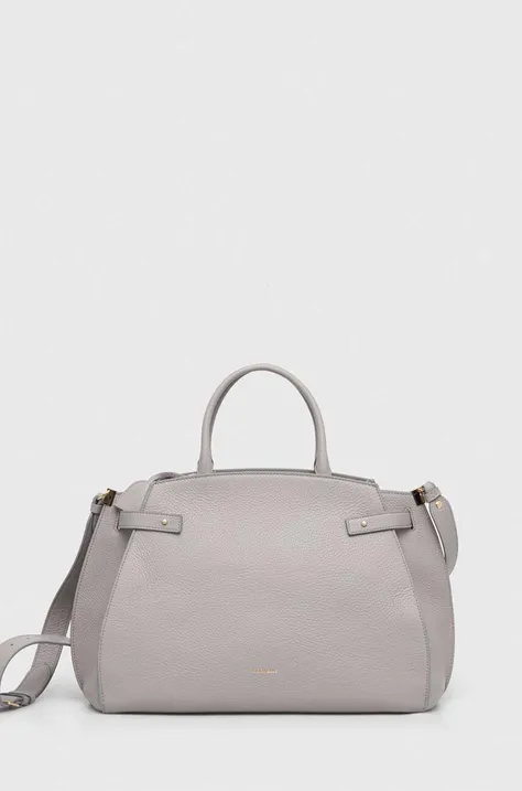 Кожаная сумочка Coccinelle цвет серый