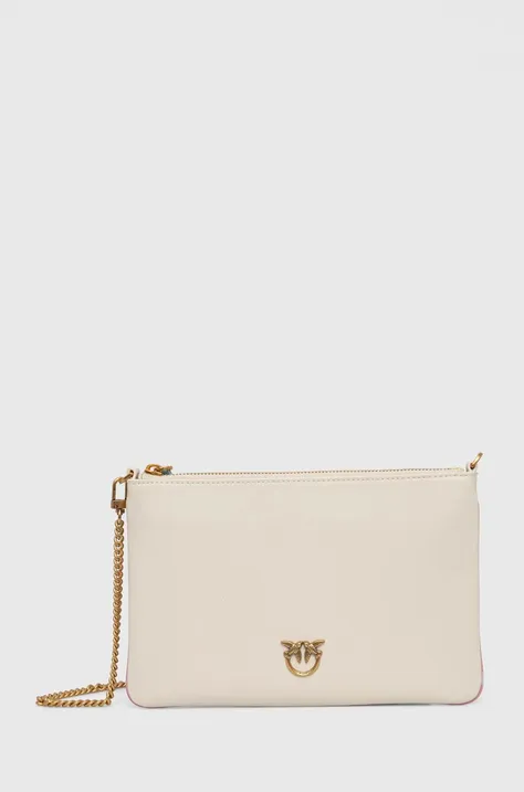 Kožená kabelka Pinko biela farba, 100455 A1K1