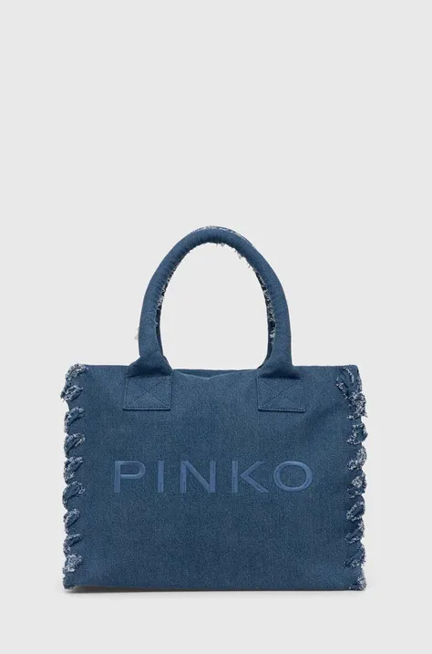 Pinko torebka jeansowa kolor niebieski 100782 A1WT