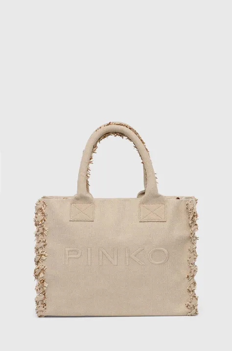 Τσάντα Pinko χρώμα: μπεζ, 100782 A1X1