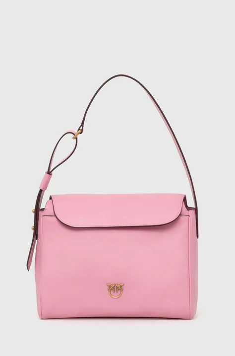 Kožená kabelka Pinko ružová farba, 101442 A0QO