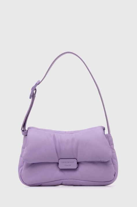 Emporio Armani poseta de piele culoarea violet