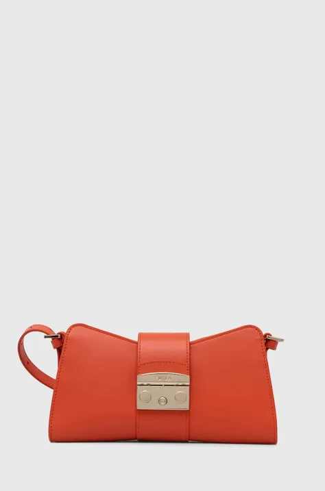 Шкіряна сумочка Furla колір помаранчевий