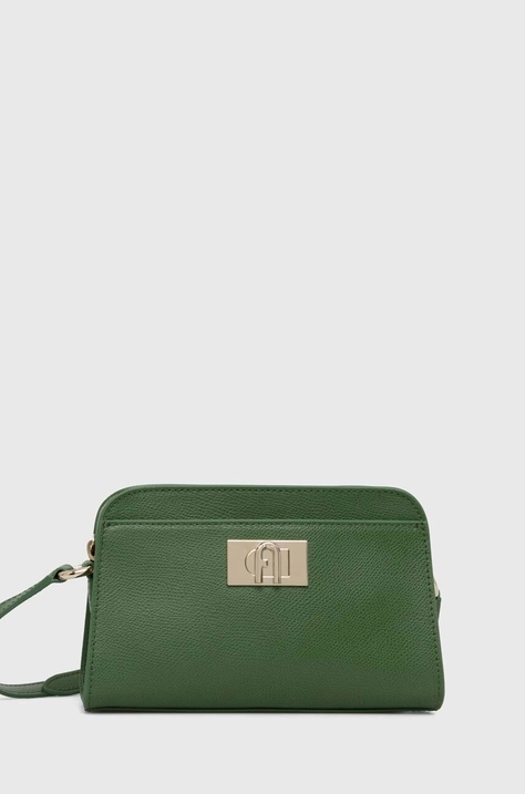 Furla borsa a mano in pelle colore verde