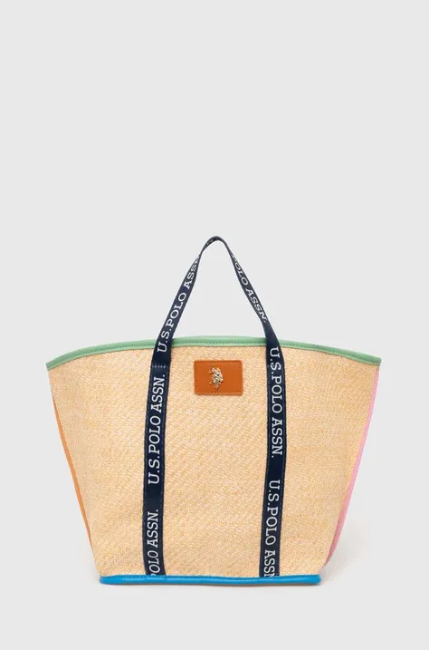 Пляжная сумка U.S. Polo Assn. цвет бежевый