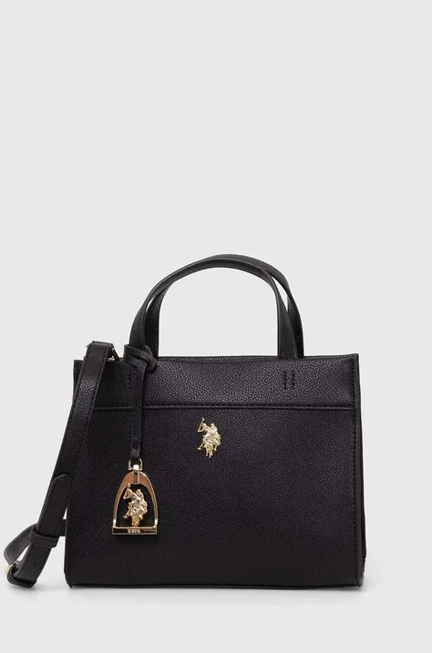 Τσάντα U.S. Polo Assn. χρώμα: μαύρο