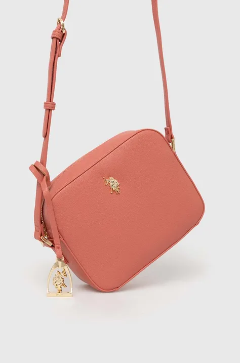 Τσάντα U.S. Polo Assn. χρώμα: ροζ