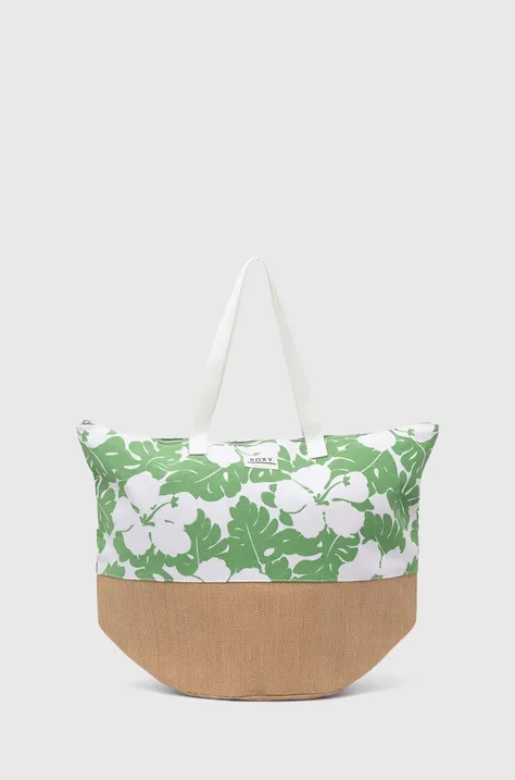 Plážová taška Roxy zelená farba, ERJBT03371
