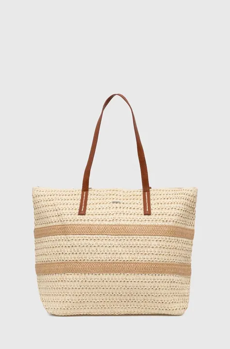 Пляжна сумка Roxy In the Tropics колір бежевий ERJBT03373