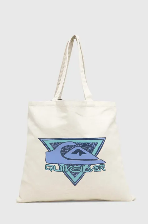Βαμβακερή τσάντα Quiksilver χρώμα: μπεζ