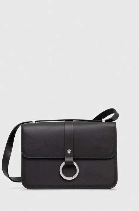 Шкіряна сумочка Sisley колір чорний