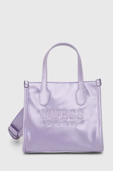Τσάντα Guess χρώμα: μοβ