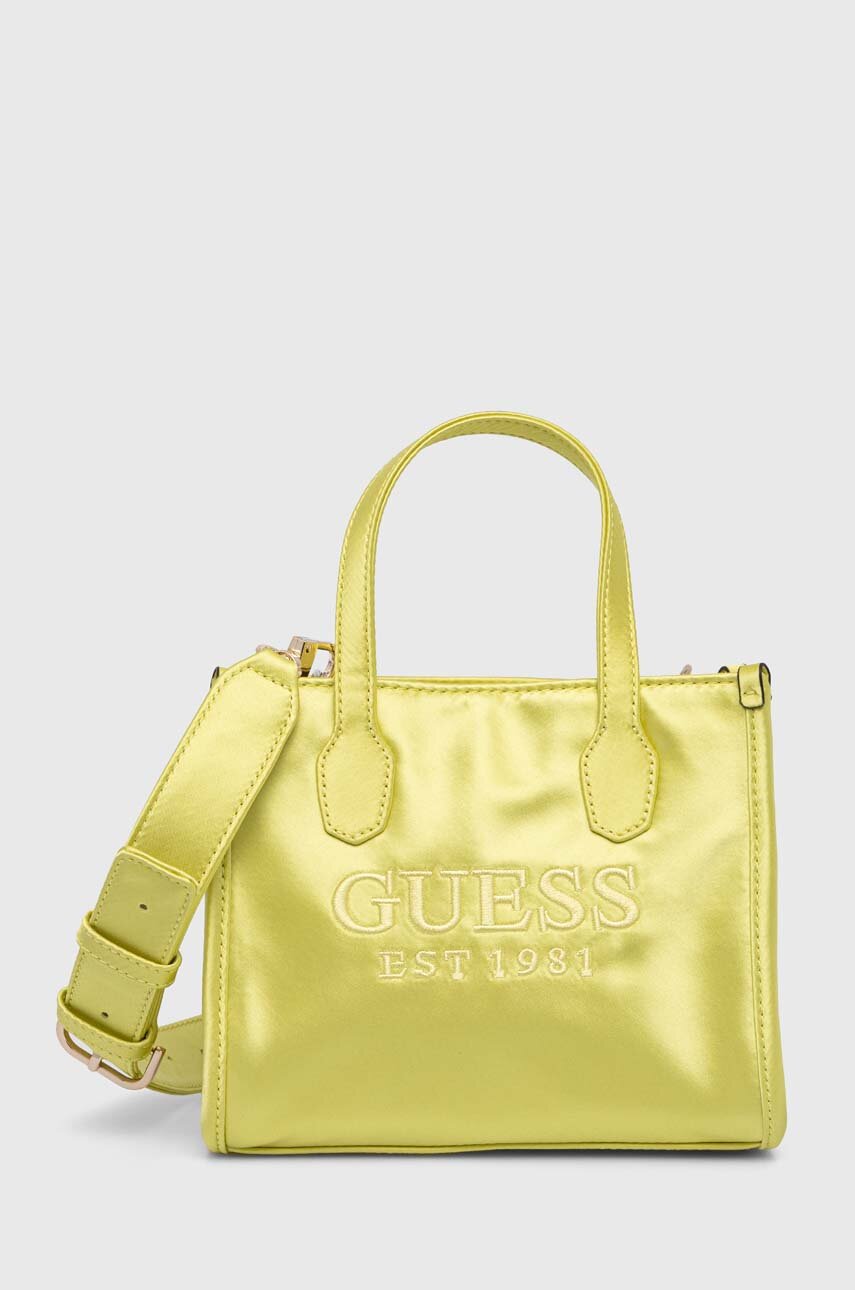 Kabelka Guess SILVANA zelená farba, HWST86 65770